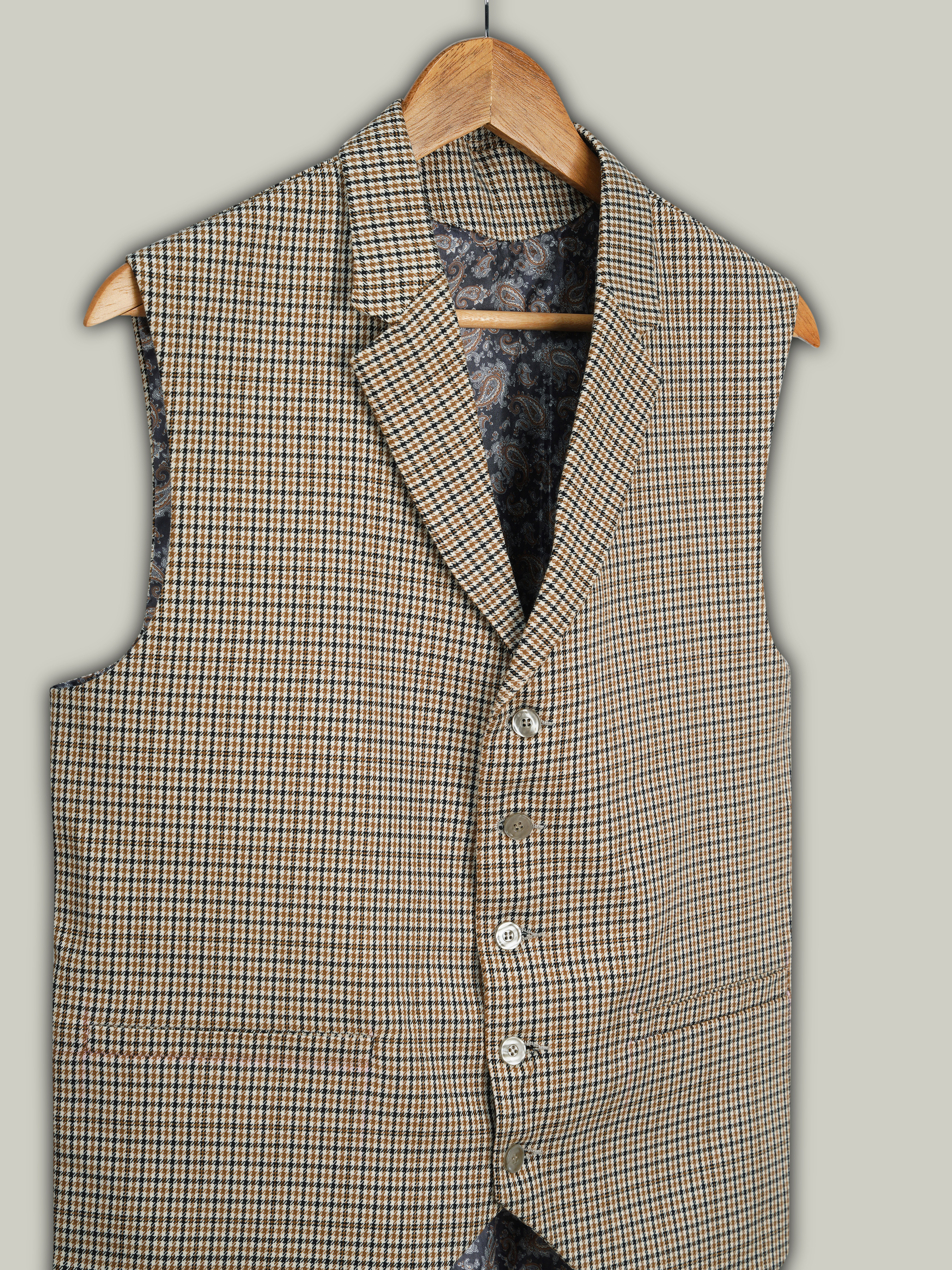 Heritage Check Waist Coat - latest color