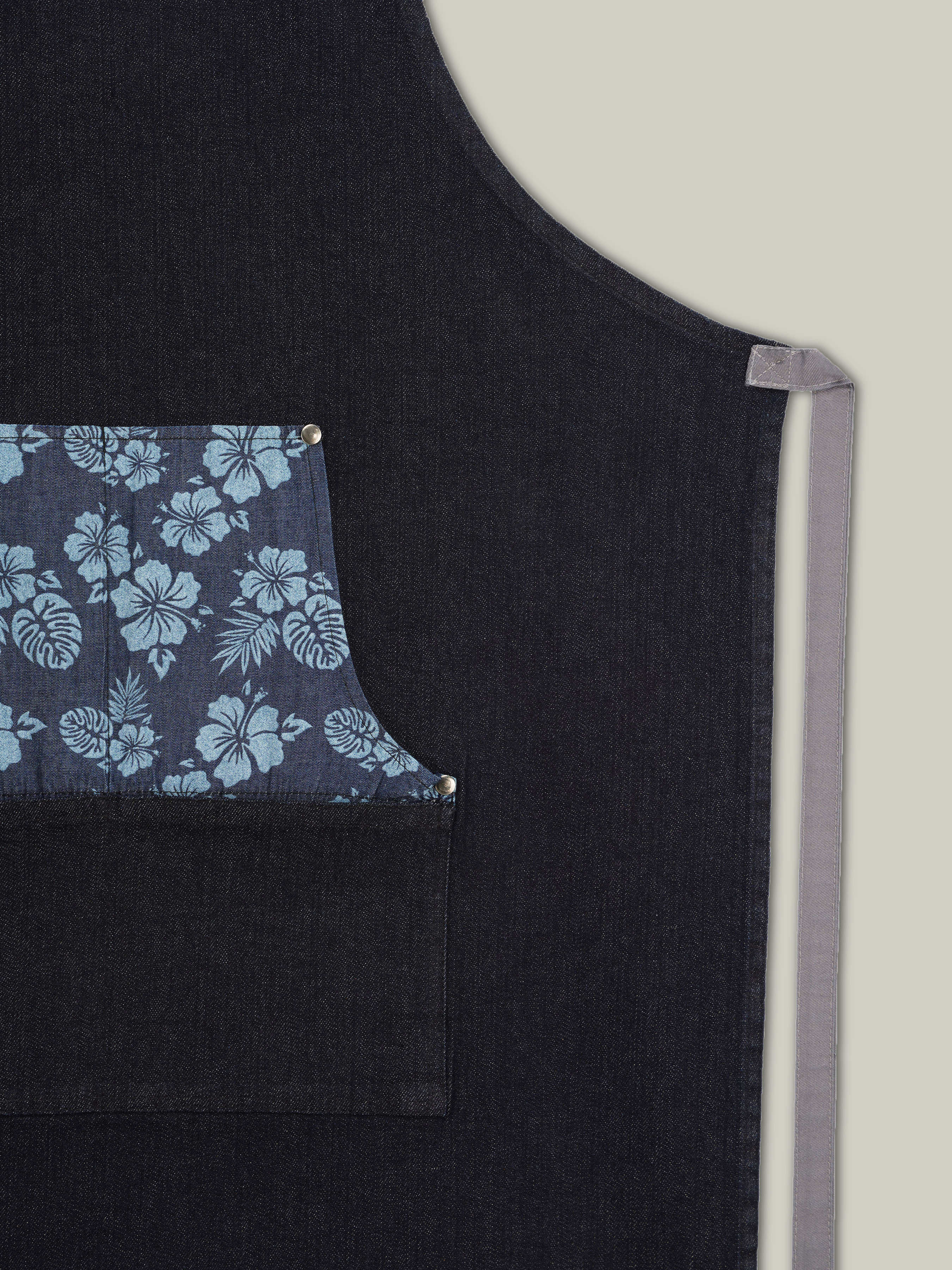 Floral Denim Apron - latest color